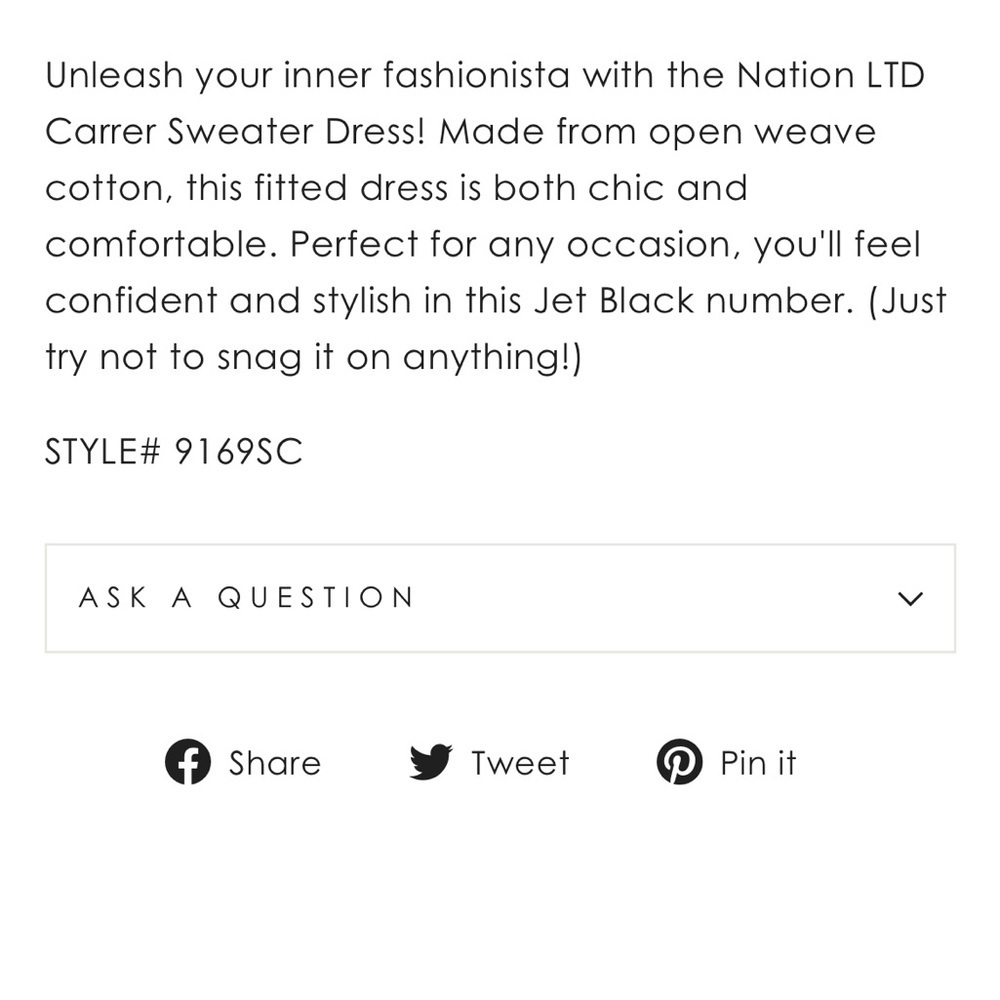 Nation LTD Carrer Black Crochet Midi Dress size S/M - Picture 10 of 12